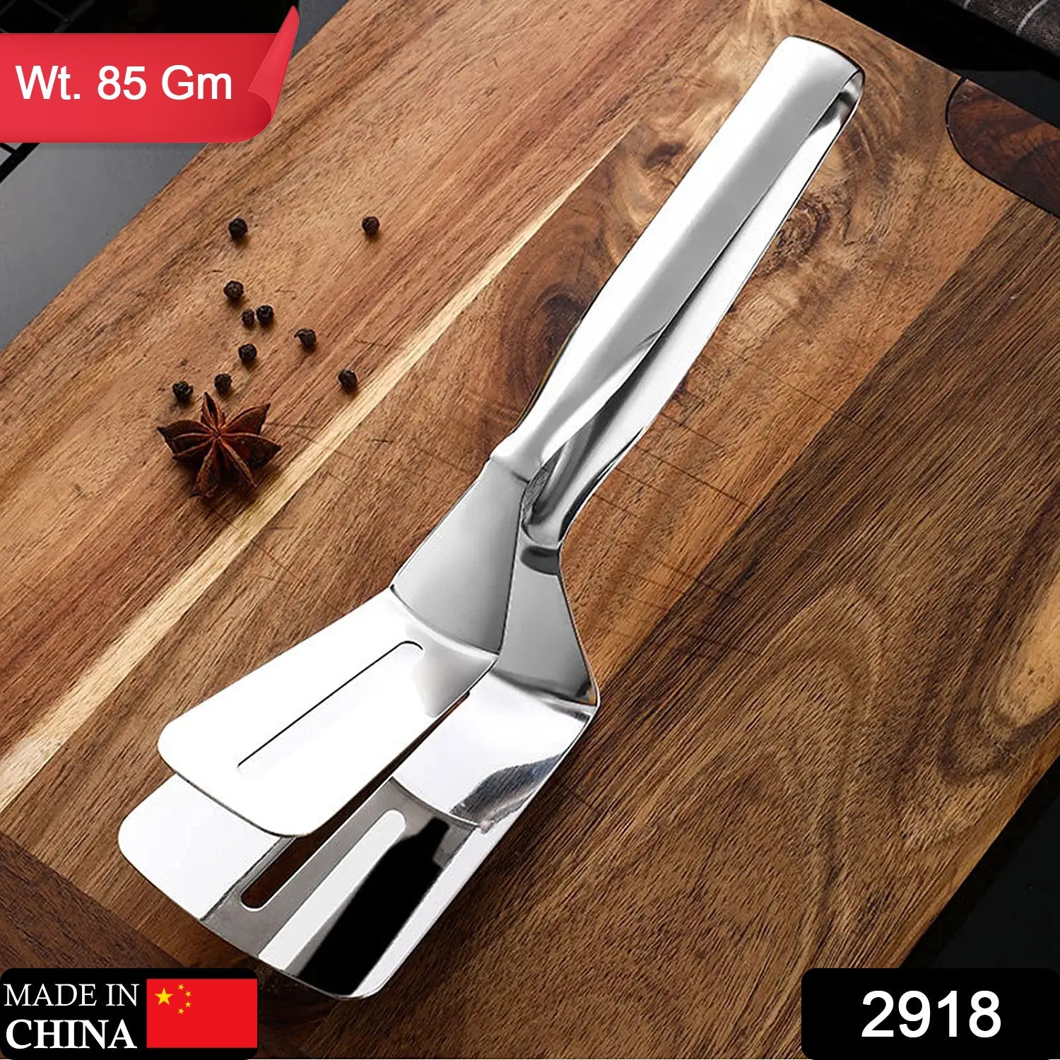 2918 Multifunction Cooking Serving Turner Frying Food Tong. Stainless Steel Steak Clip Clamp BBQ Kitchen Tong. DeoDap 2918 Multifunction Cooking Serving Turner Frying Food Tong. Stainless Steel Steak Clip Clamp BBQ Kitchen Tong. DeoDap